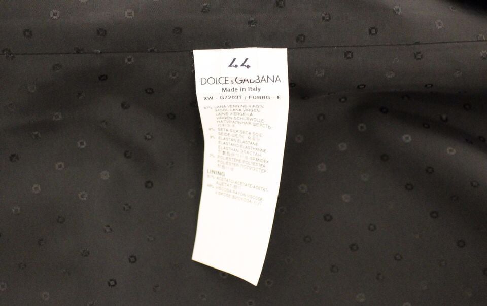 Dolce & Gabbana Black Wool Silk Stretch Dress Vest Blazer Zwart