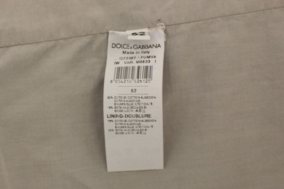 Dolce & Gabbana Beige Cotton Silk Blend Dress Vest Blazer Beige