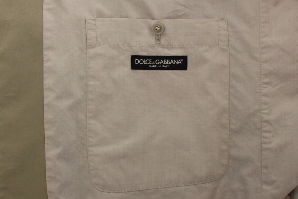 Dolce & Gabbana Beige Cotton Silk Blend Dress Vest Blazer Beige