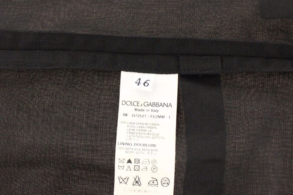 Dolce & Gabbana Black Wool Formal Dress Vest Gilet Jacket Zwart
