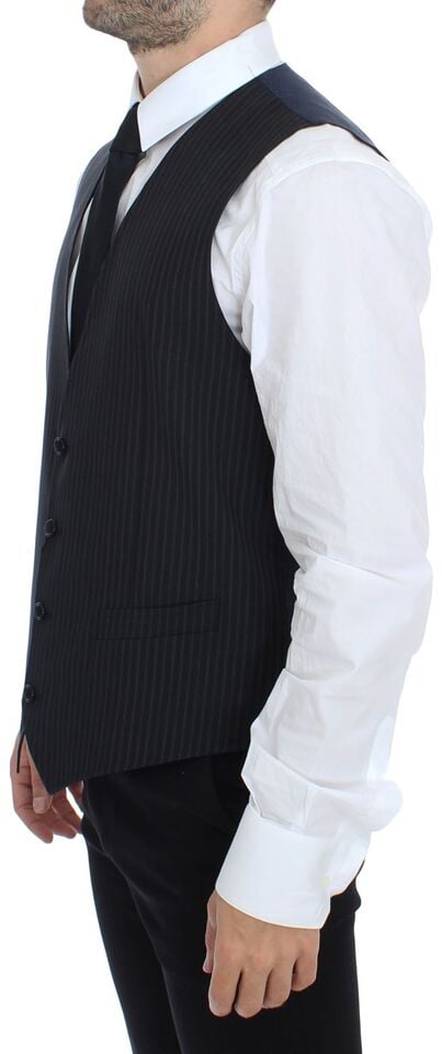 Dolce & Gabbana Gray Stretch Formal Dress Vest Gilet Grijs