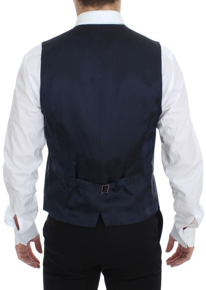 Dolce & Gabbana Gray Stretch Formal Dress Vest Gilet Grijs