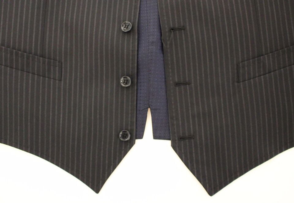 Dolce & Gabbana Gray Stretch Formal Dress Vest Gilet Grijs