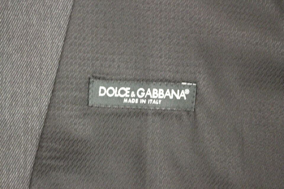 Dolce & Gabbana Gray Wool Formal Dress Vest Gilet Weste Grijs