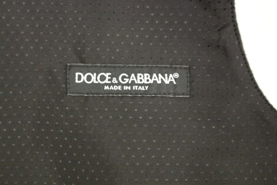 Dolce & Gabbana Gray Wool Blend Vest Gilet Weste Grijs