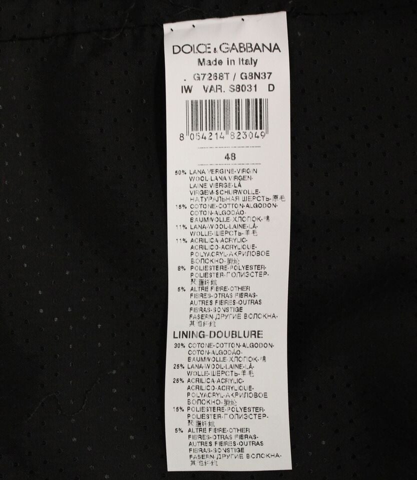Dolce & Gabbana Gray Wool Blend Logo Vest Gilet Weste Grijs