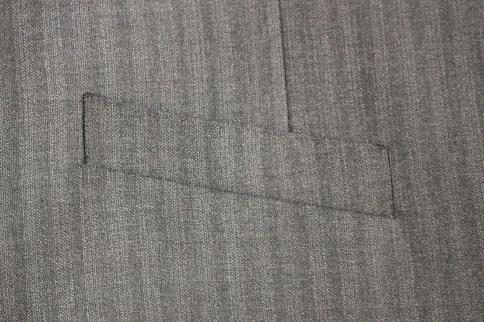 Dolce & Gabbana Gray Striped Wool Single Breasted Vest Grijs