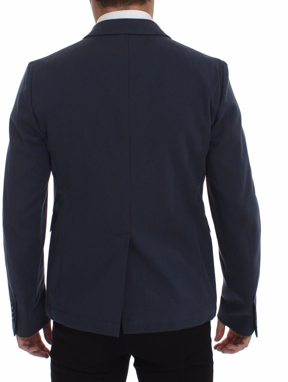 Dolce & Gabbana Blue Cotton Stretch Casual Blazer Blauw