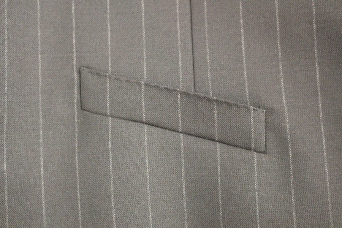 Dolce & Gabbana Black Striped Wool Logo Vest Zwart