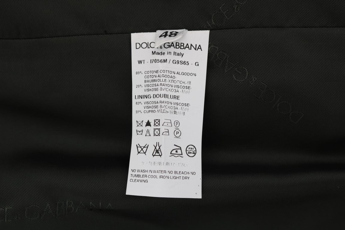 Dolce & Gabbana Black STAFF Cotton Striped Vest Zwart