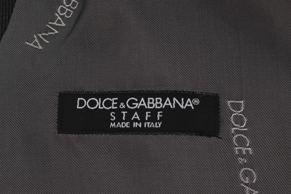 Dolce & Gabbana Gray STAFF Cotton Rayon Vest Grijs