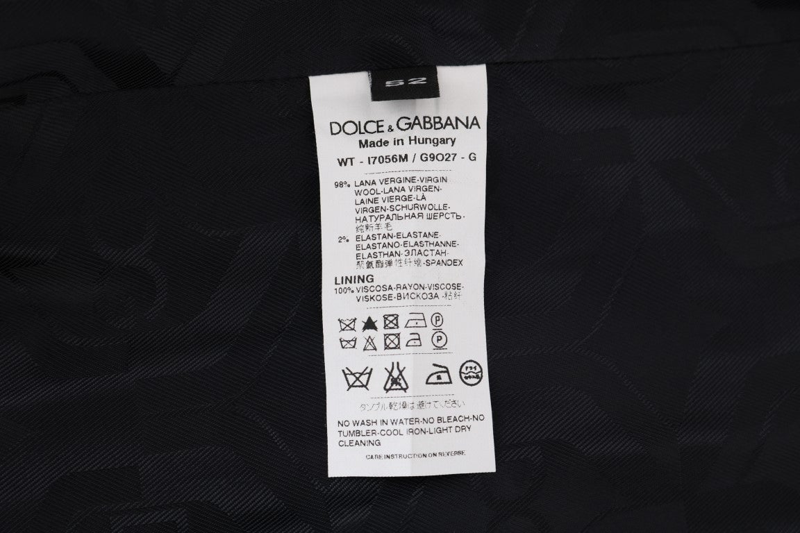 Dolce & Gabbana Gray Wool Stretch Vest Grijs
