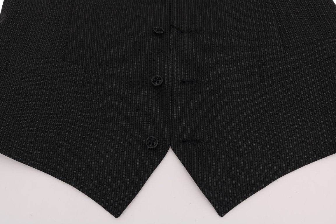 Dolce & Gabbana Gray Wool Stretch Vest Grijs