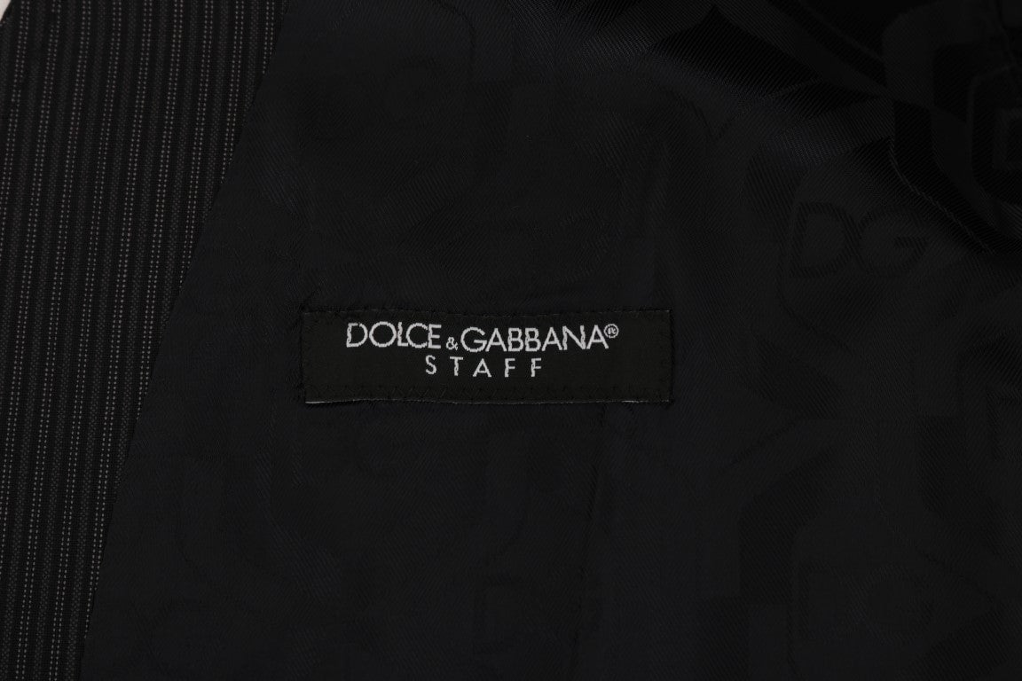 Dolce & Gabbana Gray Wool Stretch Vest Grijs