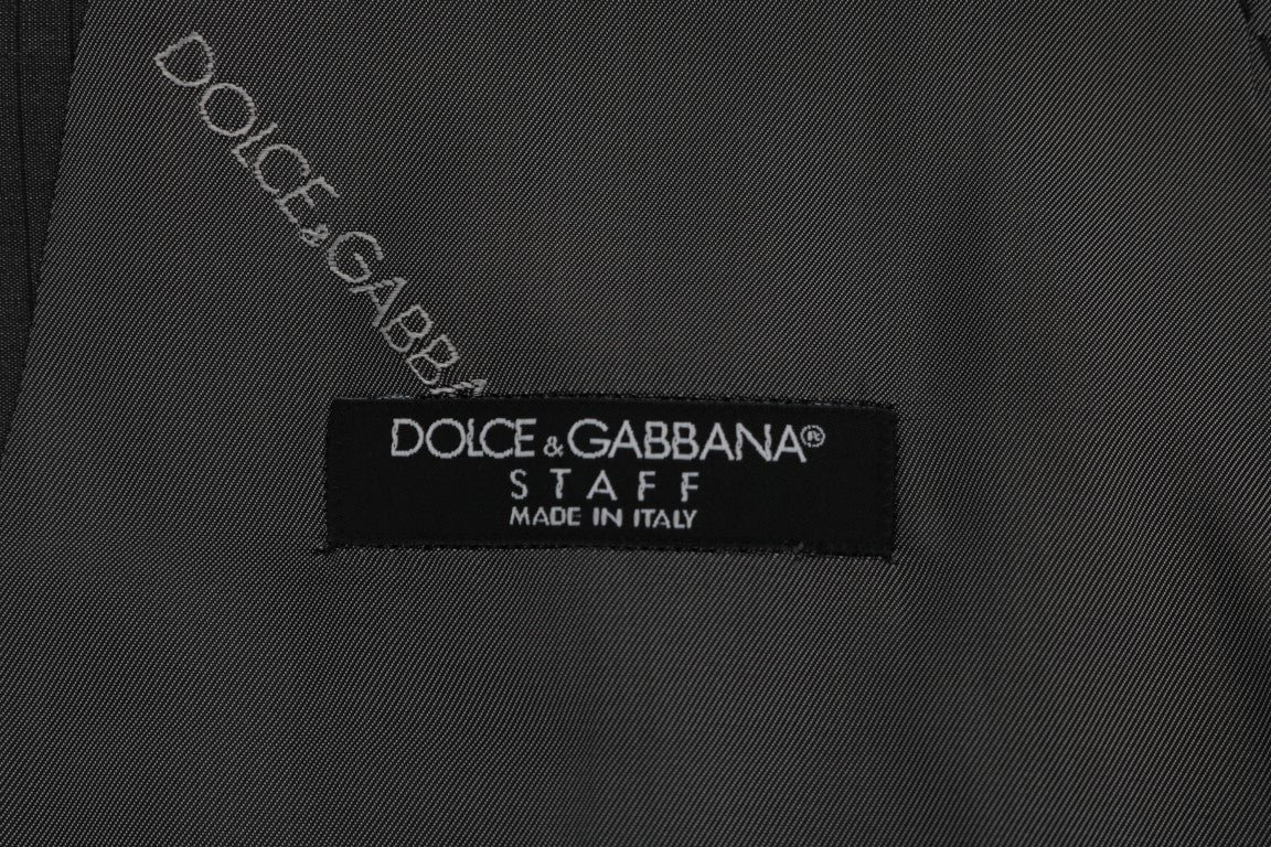Dolce & Gabbana Gray STAFF Cotton Rayon Vest Grijs