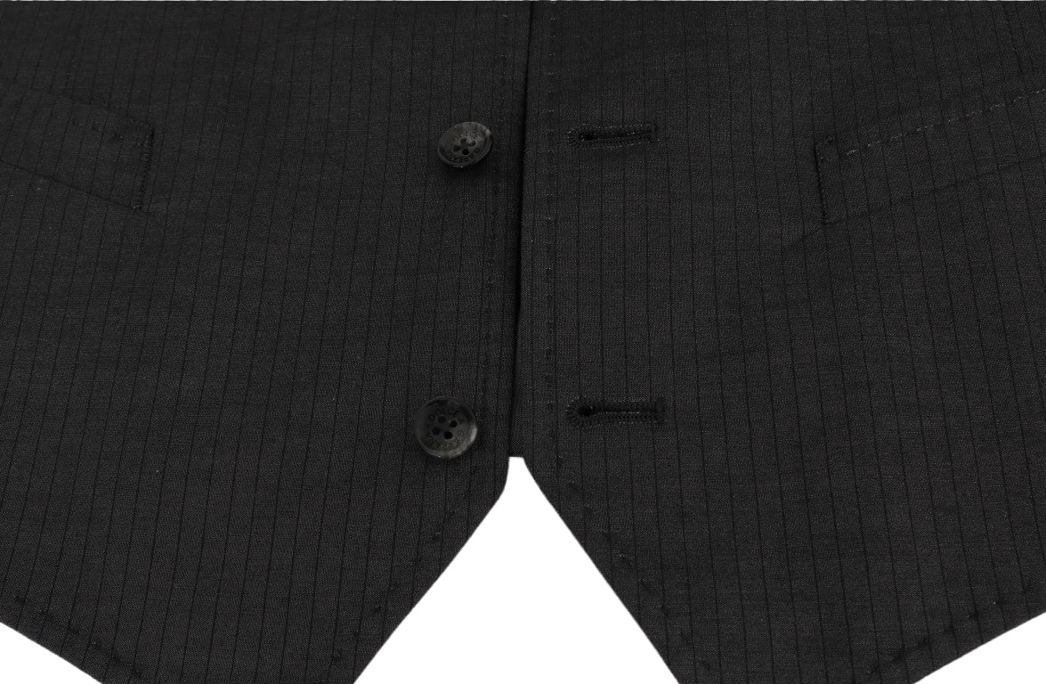 Dolce & Gabbana Gray STAFF Cotton Rayon Vest Grijs