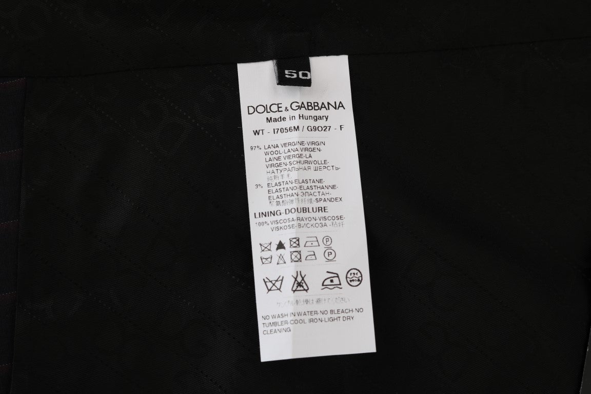 Dolce & Gabbana Blue Wool Stretch Vest Blauw