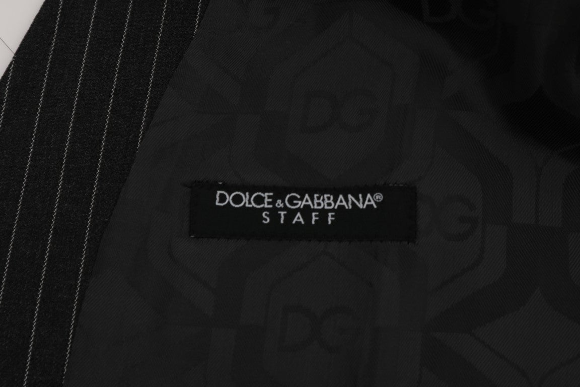 Dolce & Gabbana Gray Wool Stretch Vest Grijs
