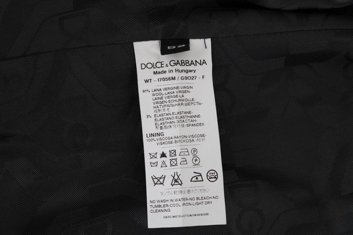Dolce & Gabbana Gray Wool Stretch Vest Grijs