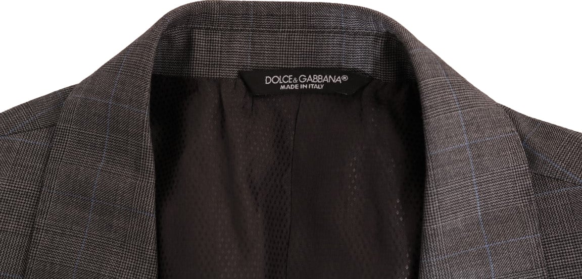 Dolce & Gabbana Gray Wool MARTINI Slim Blazer Grijs