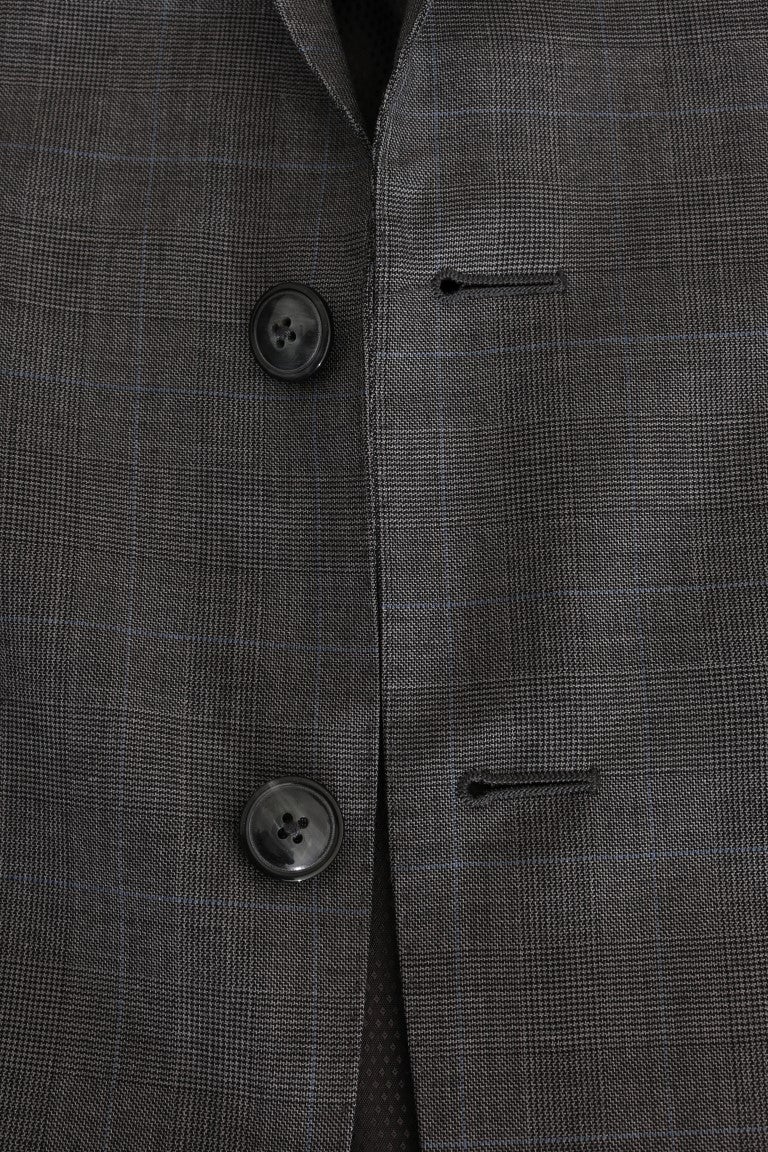 Dolce & Gabbana Gray Wool MARTINI Slim Blazer Grijs
