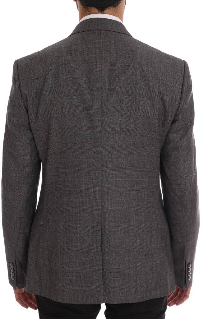 Dolce & Gabbana Gray Wool MARTINI Slim Blazer Grijs