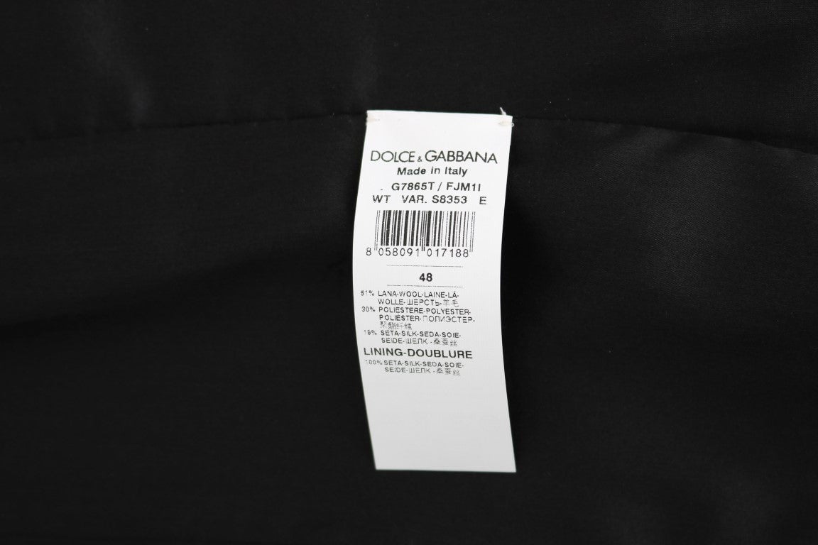 Dolce & Gabbana Black Polka Dot Pattern Vest Zwart
