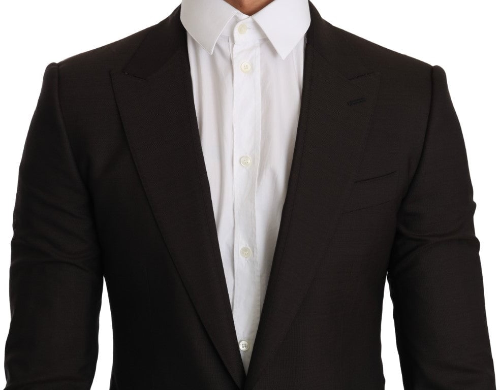 Dolce & Gabbana Brown Wool SICILIA Jacket Coat Blazer Bruin