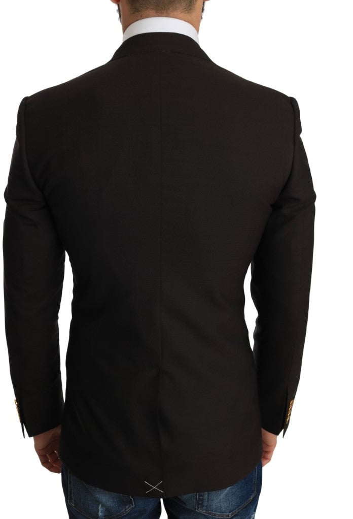 Dolce & Gabbana Brown Wool SICILIA Jacket Coat Blazer Bruin