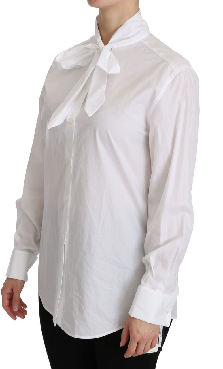 Dolce & Gabbana White Turtle Neck Long Sleeve Polo Shirt Wit