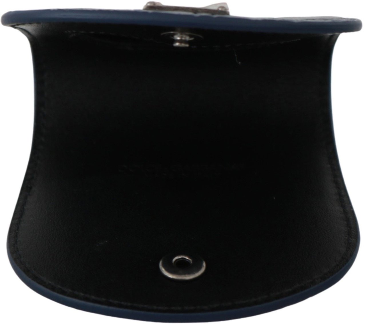 Dolce & Gabbana Blue Leather Holder Pocket Condom Case Blauw