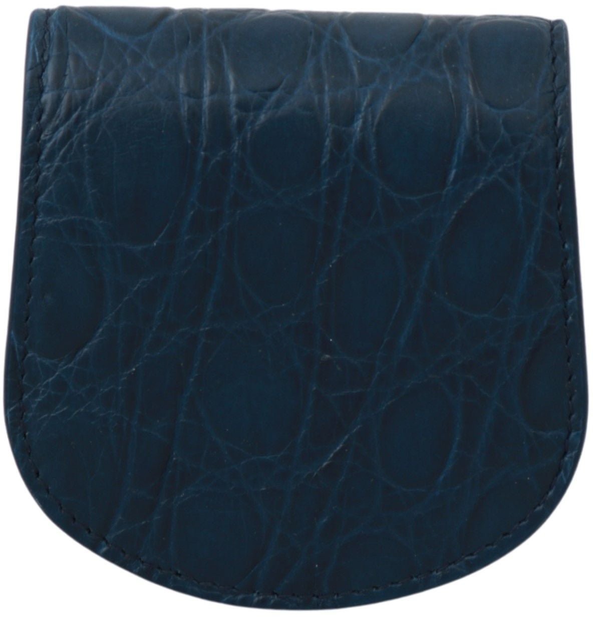Dolce & Gabbana Blue Leather Holder Pocket Condom Case Blauw