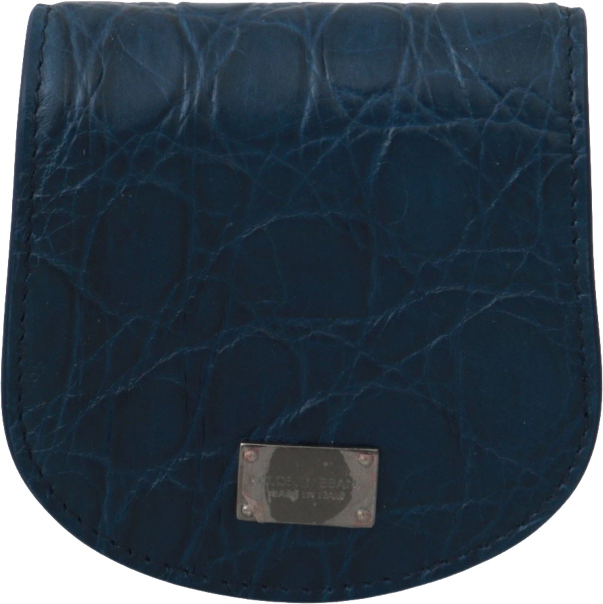 Dolce & Gabbana Blue Leather Holder Pocket Condom Case Blauw