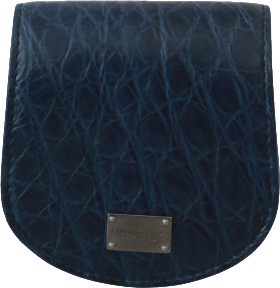 Dolce & Gabbana Blue Holder Pocket Wallet Blue Exotic Skin Condom Case Blauw
