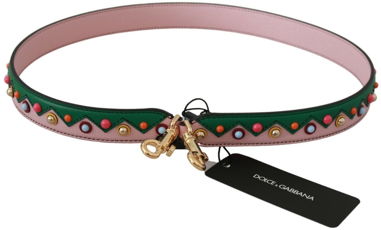 Dolce & Gabbana Shoulder Strap Leather Pink Handbag Accessory Roze