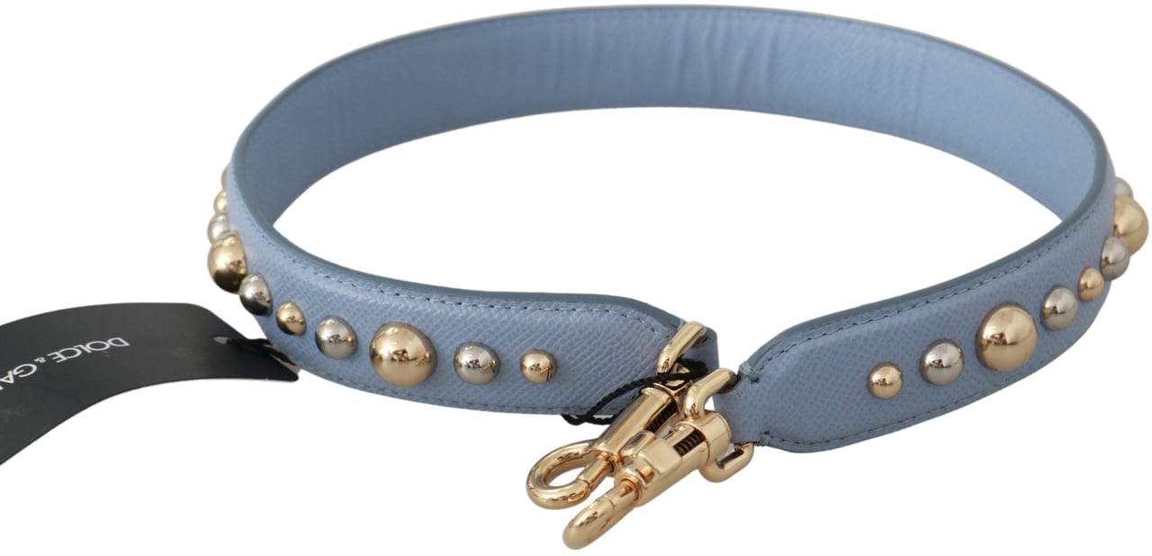 Dolce & Gabbana Blue Leather Handbag Accessory Shoulder Strap Blauw