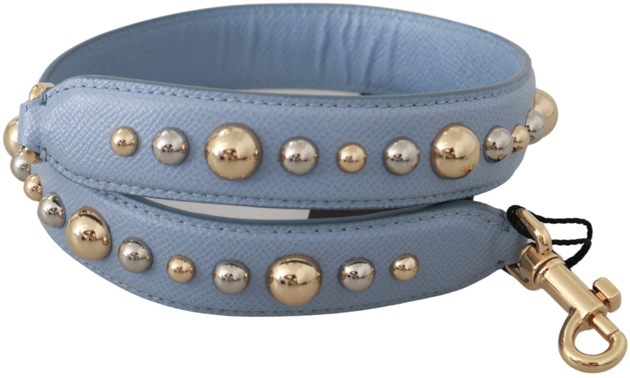Dolce & Gabbana Blue Leather Handbag Accessory Shoulder Strap Blauw