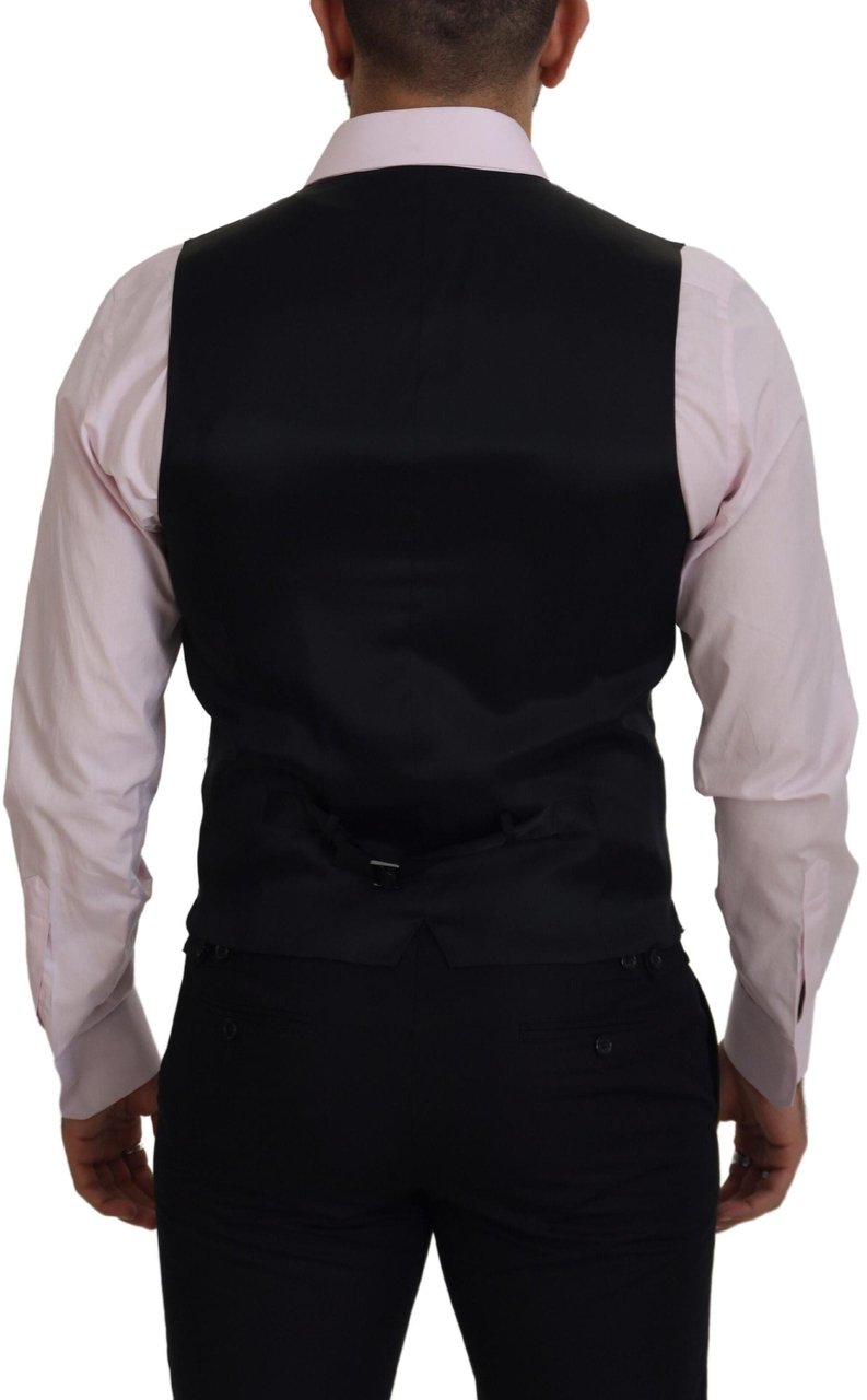 Dolce & Gabbana Multicolor Polyester Waistcoat Dress Formal Vest Divers