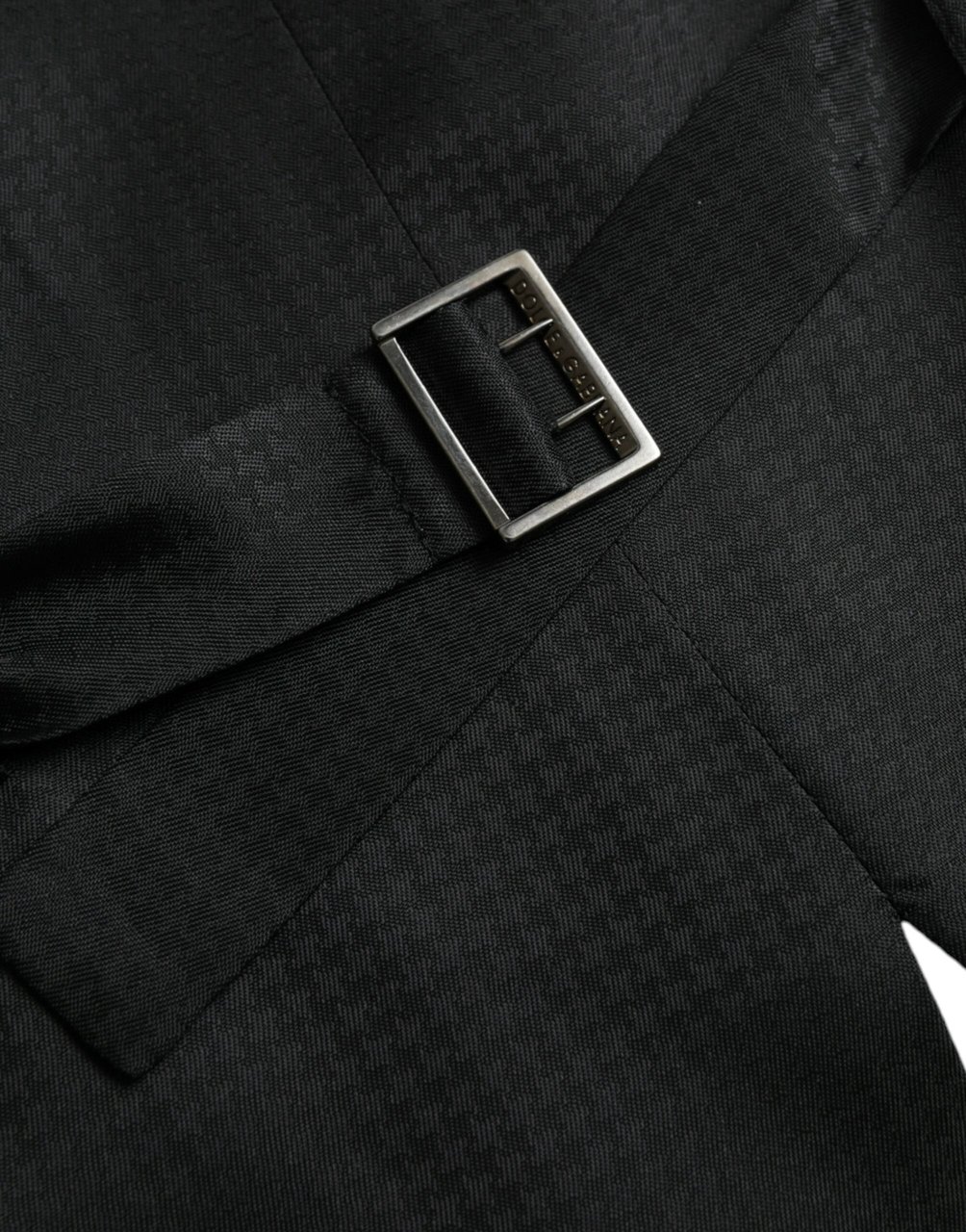 Dolce & Gabbana Black Wool Waistcoat Dress Formal Vest Zwart