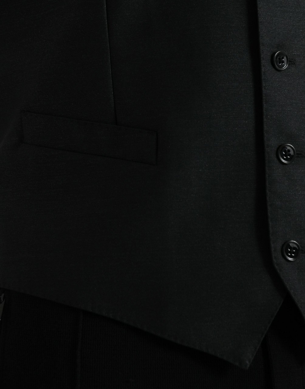 Dolce & Gabbana Black Wool Waistcoat Dress Formal Vest Zwart
