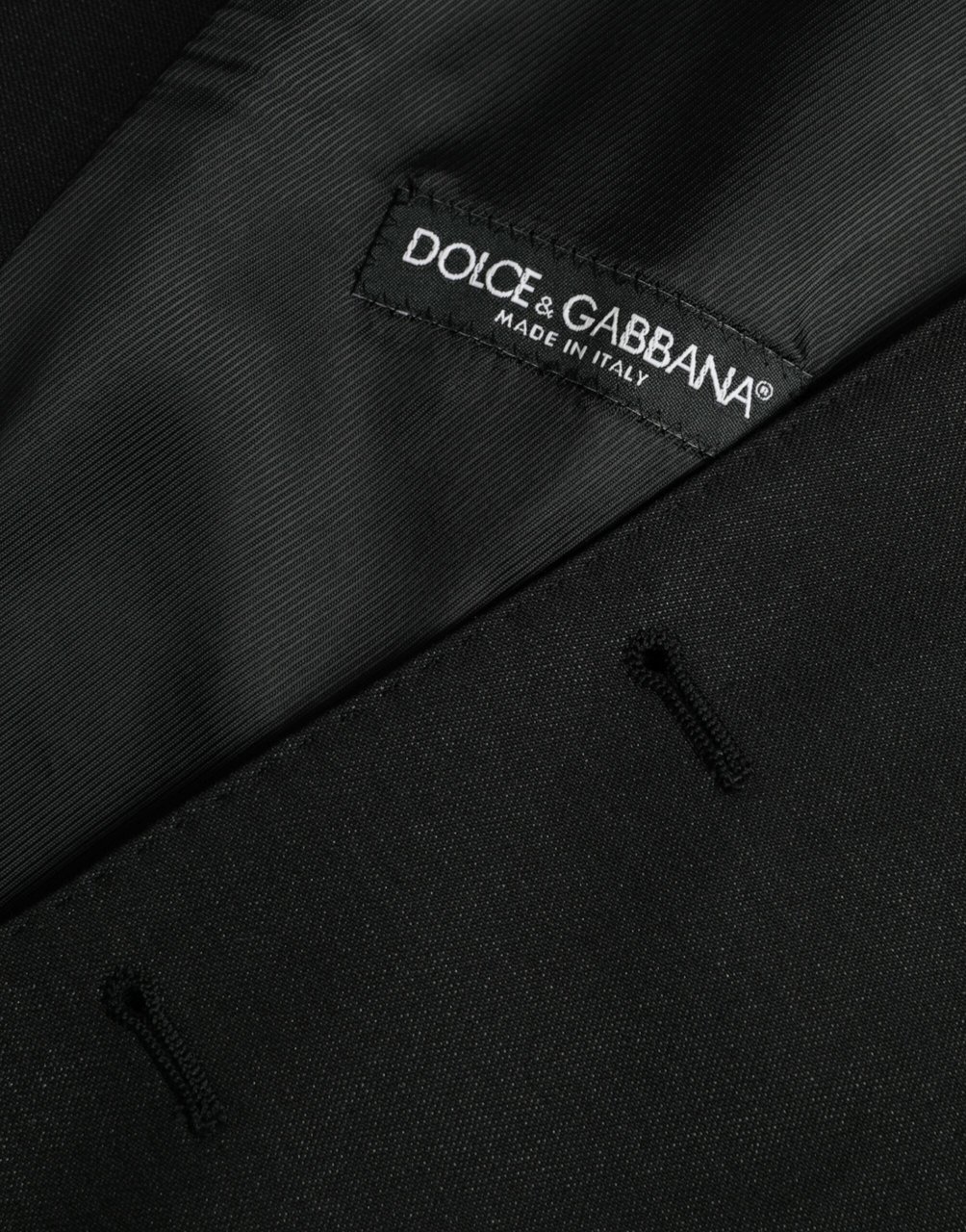 Dolce & Gabbana Black Wool Waistcoat Dress Formal Vest Zwart