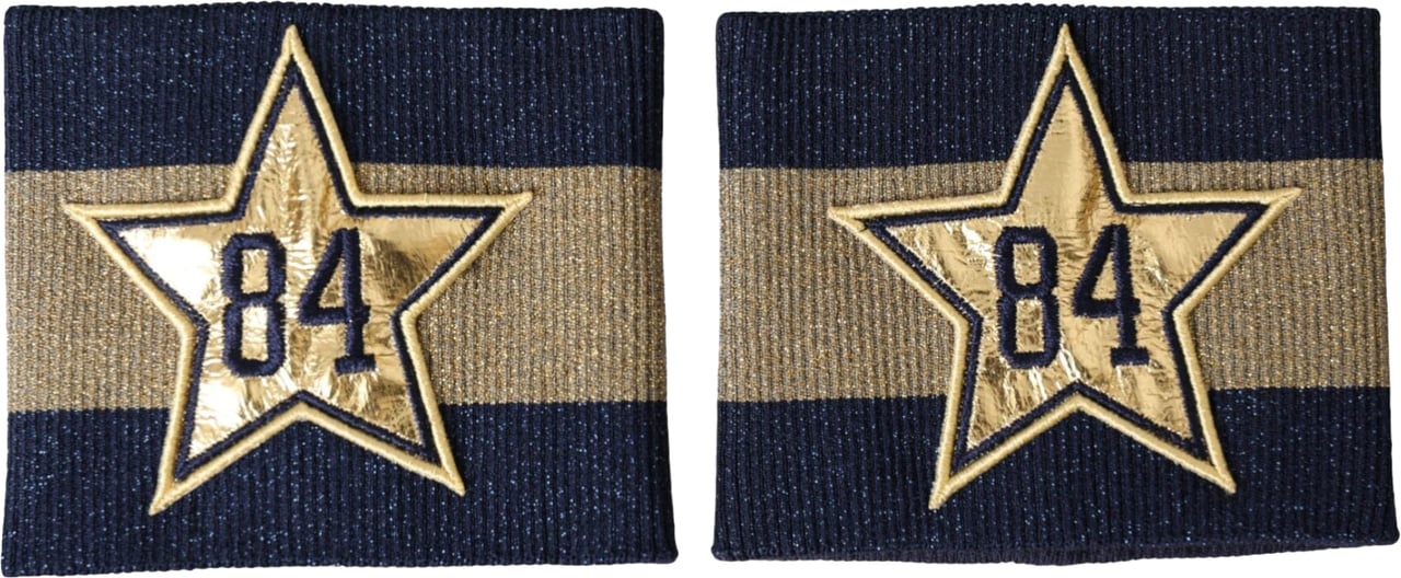 Dolce & Gabbana Black Gold Logo Star 84 Viscose Wristband Zwart