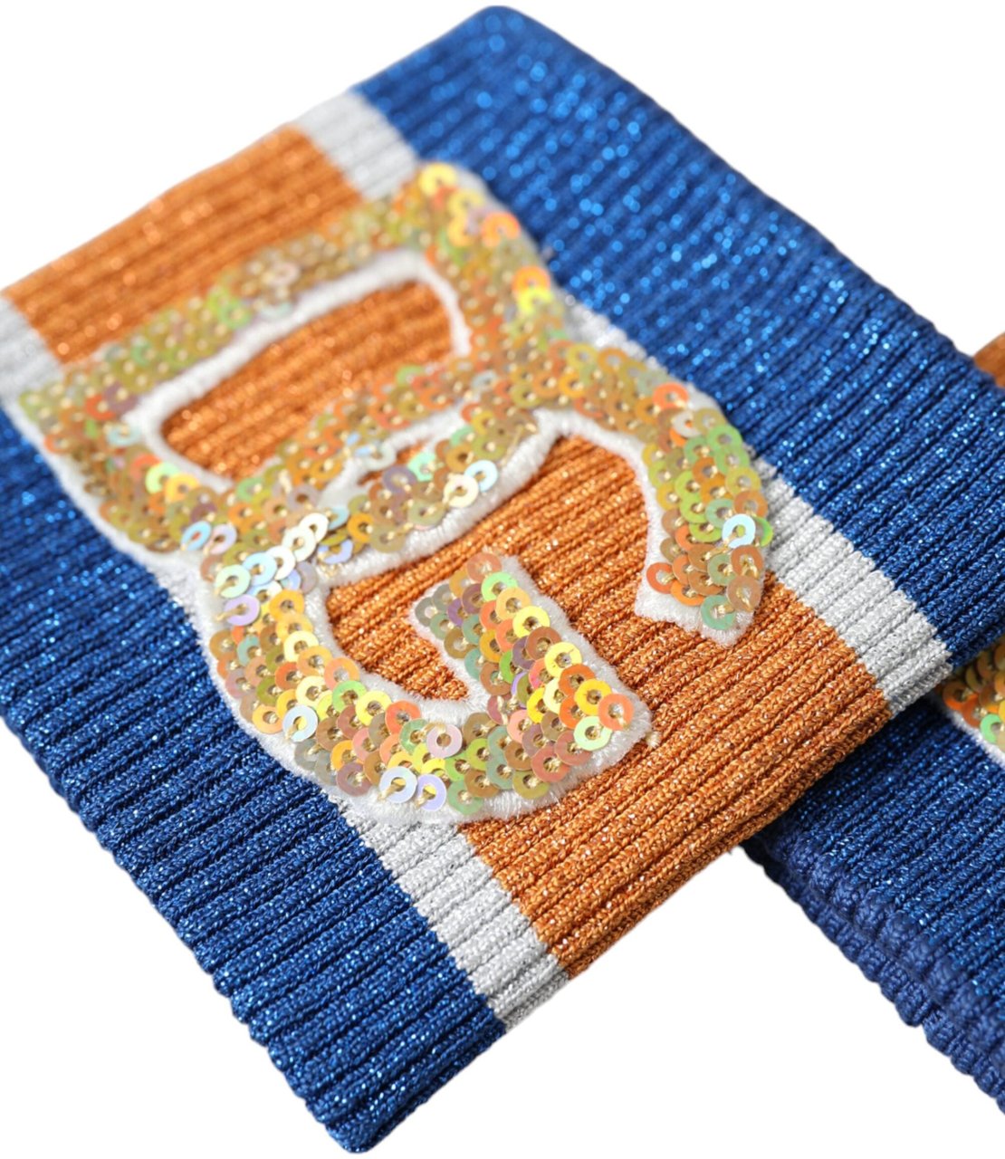 Dolce & Gabbana Multicolor Logo Sequin Viscose Wristband Divers