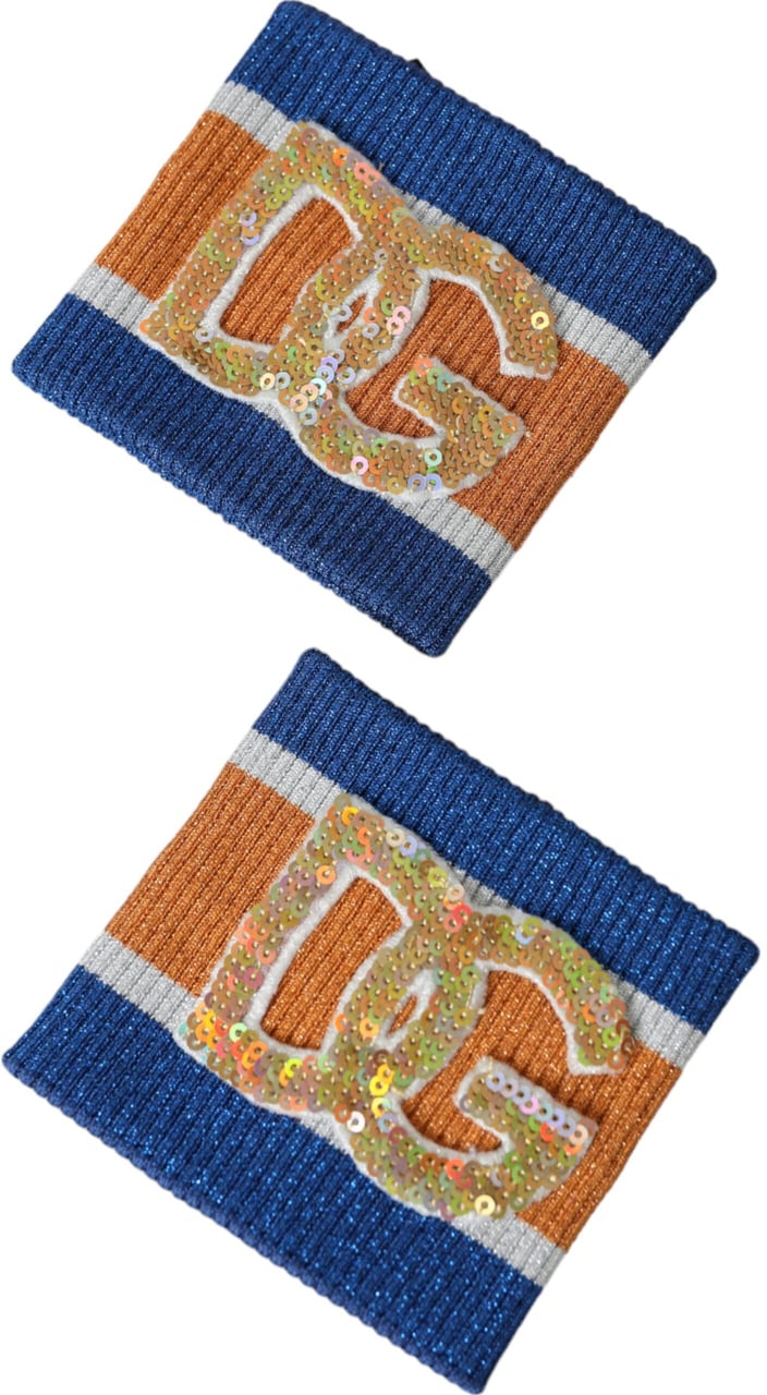 Dolce & Gabbana Multicolor Logo Sequin Viscose Wristband Divers