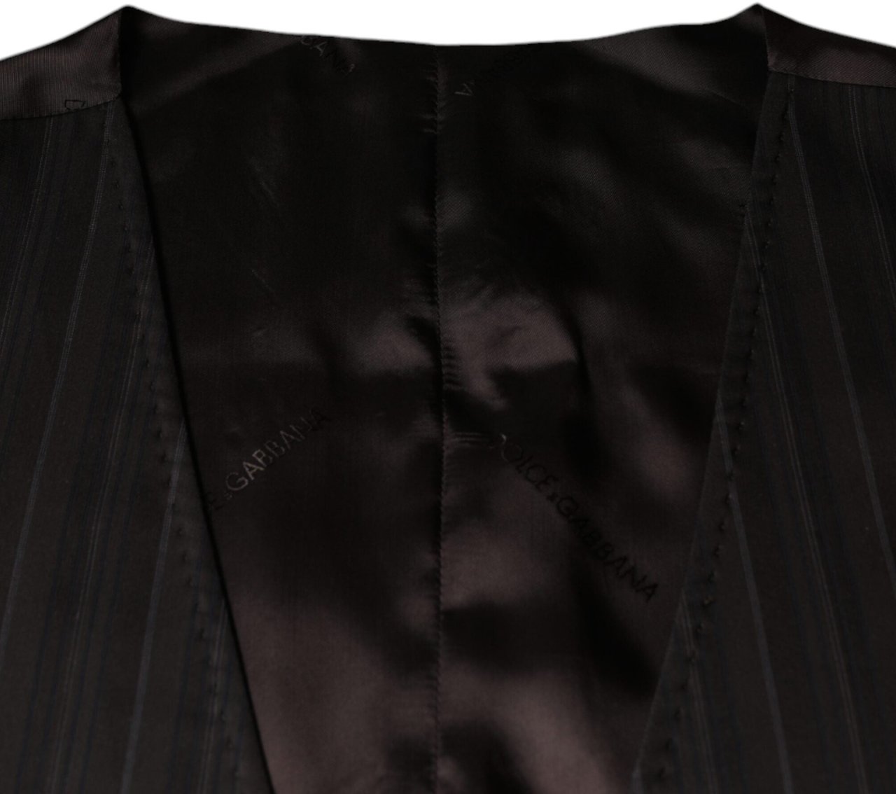 Dolce & Gabbana Black Cotton Waistcoat Dress Formal Vest Zwart