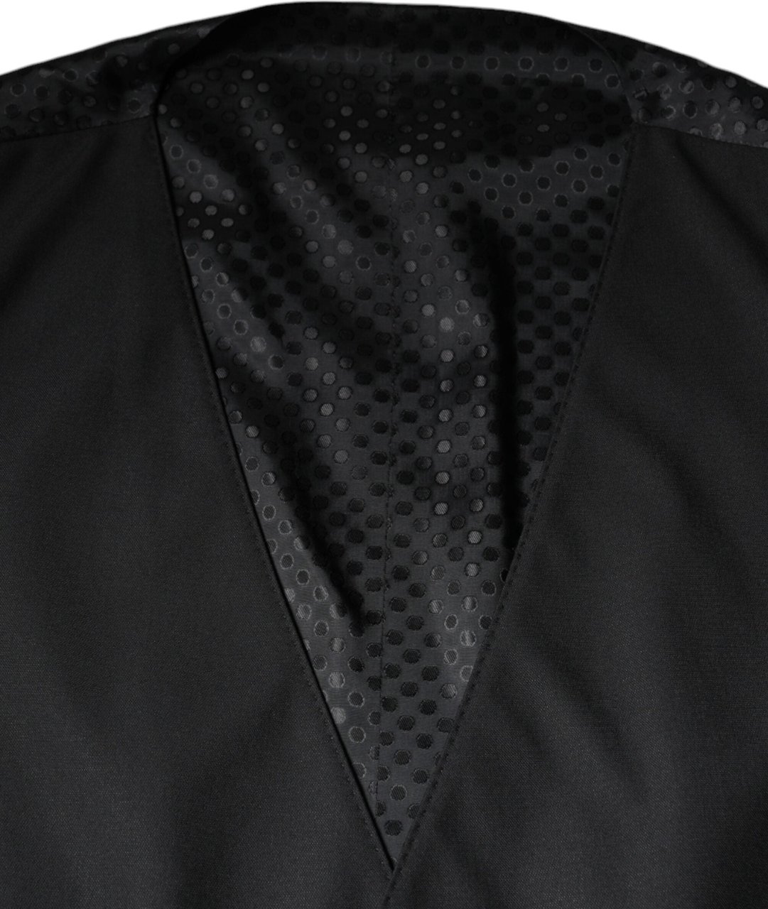 Dolce & Gabbana Black Wool Waistcoat Dress Formal Vest Zwart