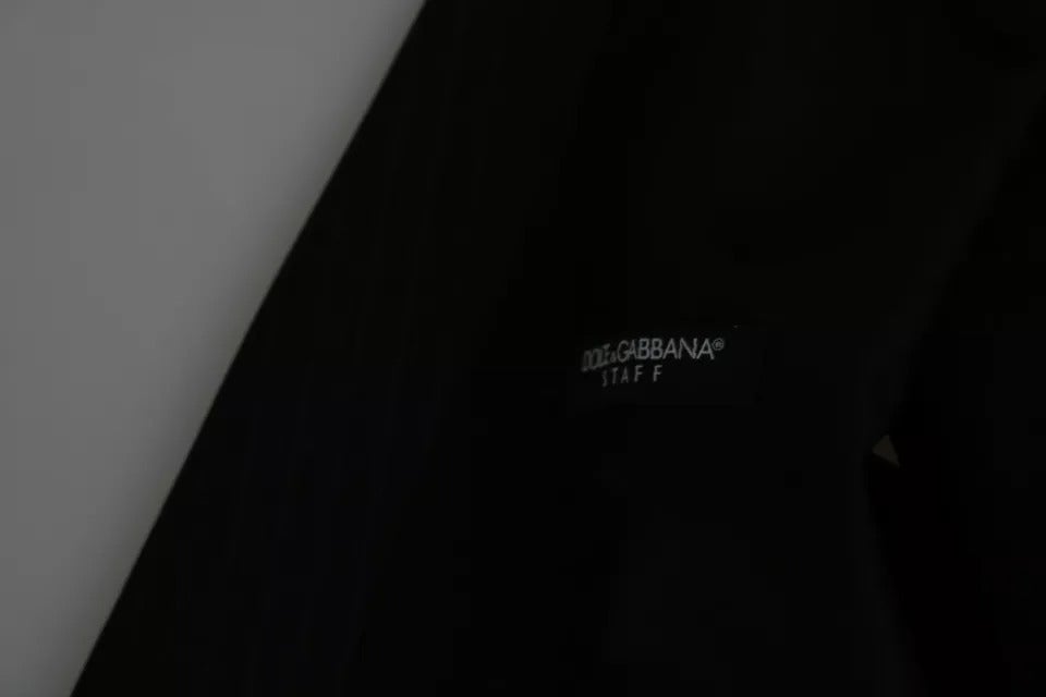 Dolce & Gabbana Black Men Formal STAFF Dress Waistcoat Vest Zwart