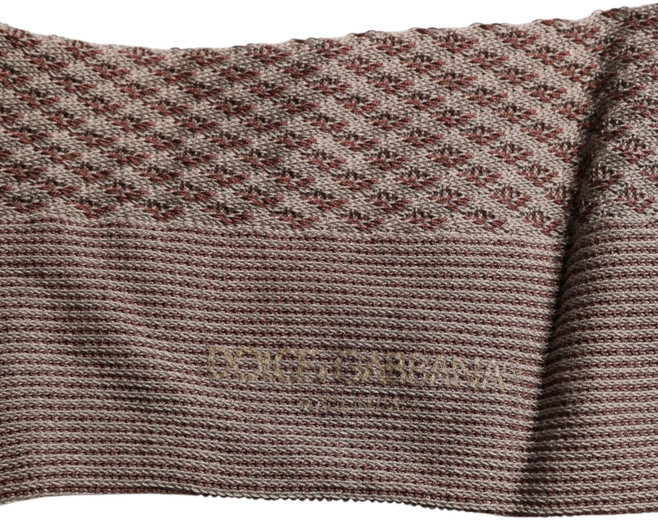Dolce & Gabbana Brown Solid DG Logo Mid Calf Men Socks Bruin