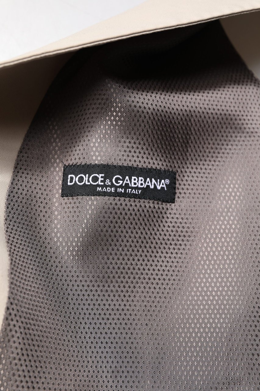 Dolce & Gabbana Beige Gray Dress Men Formal Waistcoat Vest Beige