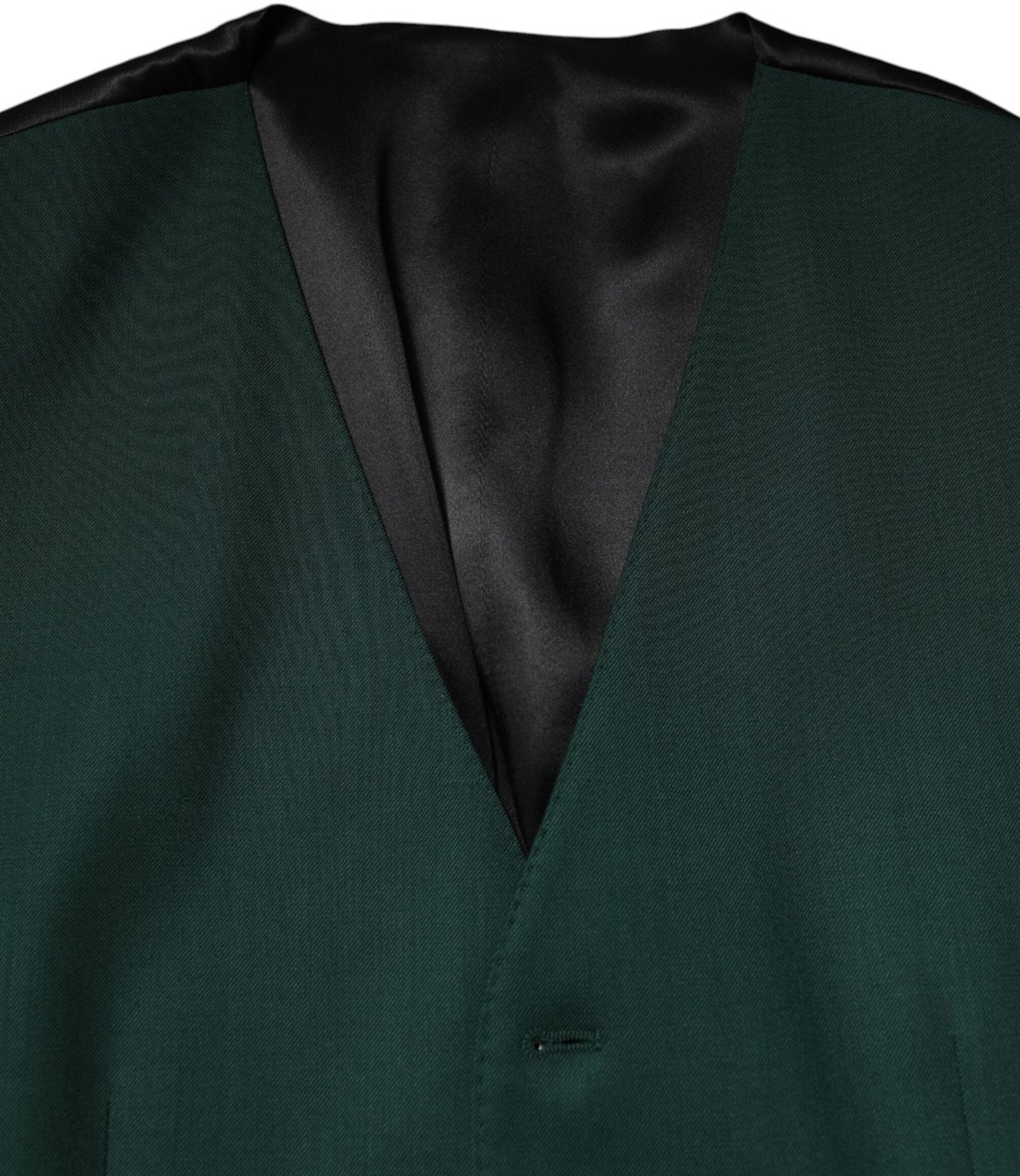 Dolce & Gabbana Green Wool Dress Formal Men Waistcoat Vest Groen